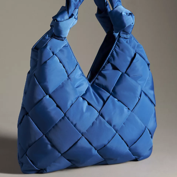 Nylon Woven Tote - Ocean Blue